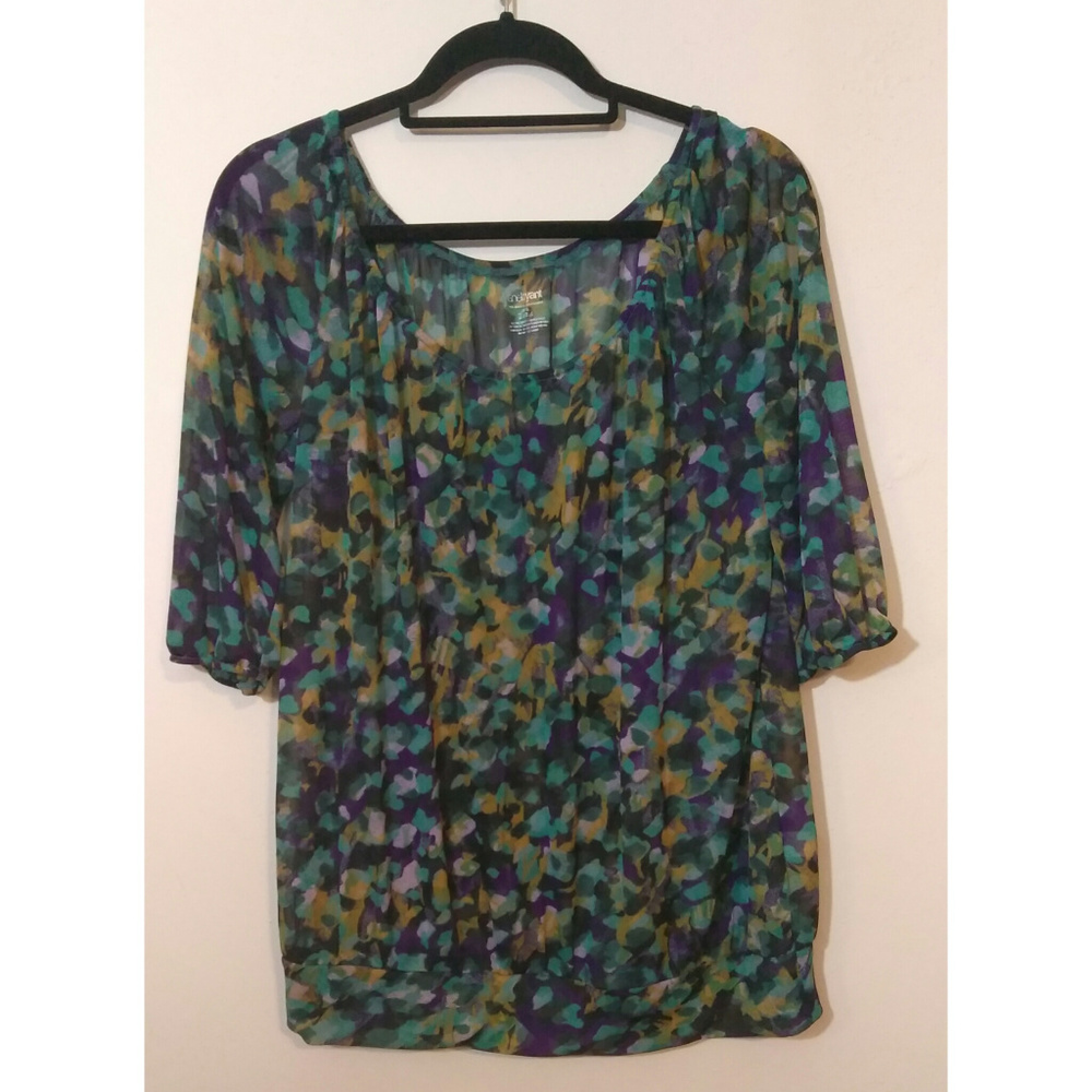 Lane Bryant |  Plus size Sheer Blouse